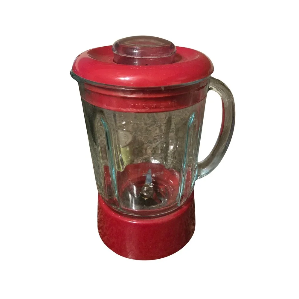 Cuisinart 40oz Glass Blender Jar Pitcher Red Lid Base Blade Assembly Replacement